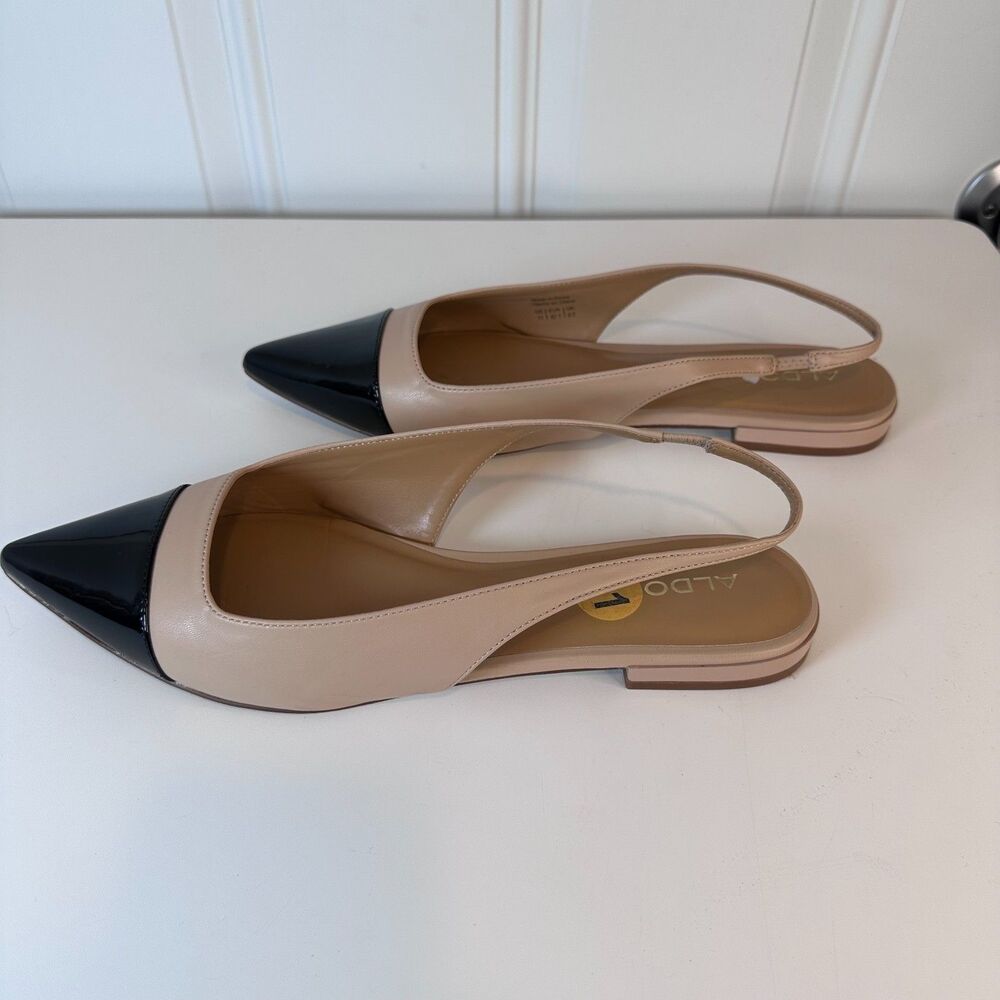 ALDO Clementinne Sling Back Flat Sandals Women's US Size 11 Pink and Black